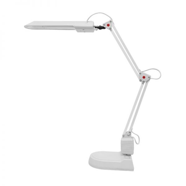 Stolní lampa ADEPT L50164-LED-BI bílá, podstavec i úchyt 8W - Kliknutím na obrázek zavřete
