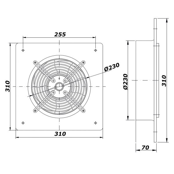 Ventilátor průmyslový Dalap RAB Turbo 200 - Kliknutím na obrázek zavřete