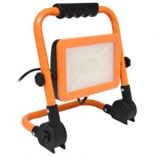 LED reflektor 100W na stojanu RMLED-100W/ORA přenosný, oranžový