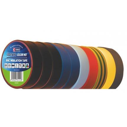 Izolační páska PVC 15/10 barevný mix 10ks - Kliknutím na obrázek zavřete