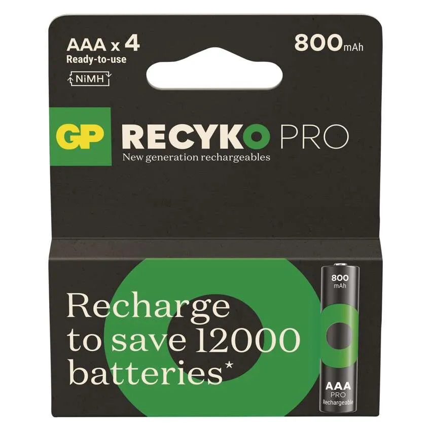 GP nabíjecí baterie HR03 AAA NiMh / 800mAh ReCyko Pro